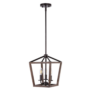 Oria 10" Iron Farmhouse Industrial Lantern LED Pendant - JONATHAN Y