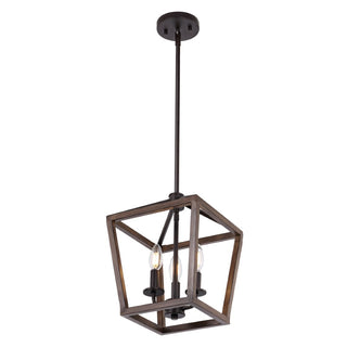 Oria 10" Iron Farmhouse Industrial Lantern LED Pendant - JONATHAN Y
