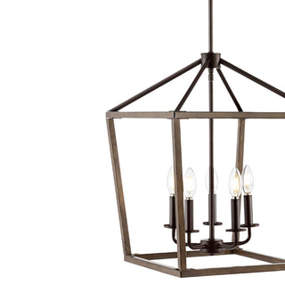 Oria 10" Iron Farmhouse Industrial Lantern LED Pendant