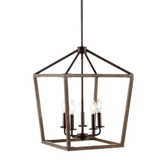 Oria 10" Iron Farmhouse Industrial Lantern LED Pendant