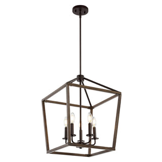 Oria 10" Iron Farmhouse Industrial Lantern LED Pendant