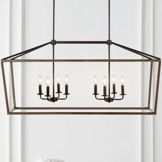Oria 10" Iron Farmhouse Industrial Lantern LED Pendant