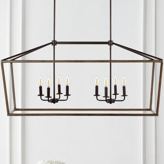 Oria 10" Iron Farmhouse Industrial Lantern LED Pendant