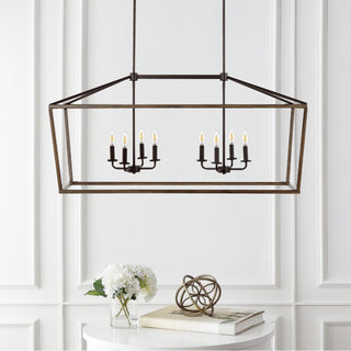 Oria 10" Iron Farmhouse Industrial Lantern LED Pendant