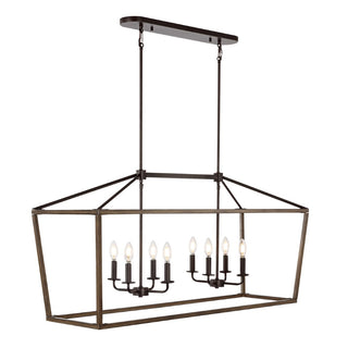 Oria 10" Iron Farmhouse Industrial Lantern LED Pendant