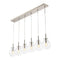 Harlow 40.5" Modern Contemporary Round Glass/Iron LED Linear Pendant