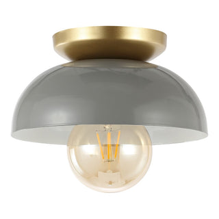 Paulina Classic Industrial Iron LED Flush Mount - JONATHAN Y
