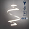 Whirl Modern Minimalist Aluminum/Iron Abstract Integrated LED Pendant