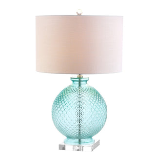 Estelle 26" Glass and Crystal LED Table Lamp - JONATHAN Y
