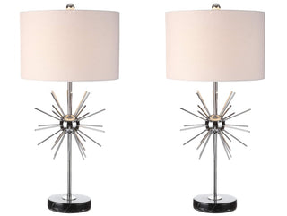 Aria 31.5" Metal/Marble LED Table Lamp - JONATHAN Y