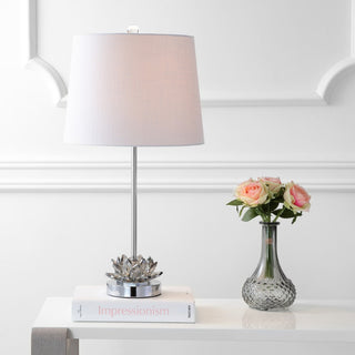 Amelia Lotus 25" Crystal LED Table Lamp - JONATHAN Y