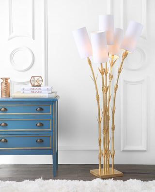 Bamboo Brass 65.5" LED Floor Lamp - JONATHAN Y