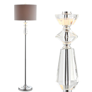 Layla 59.5" Crystal / Metal LED Floor Lamp - JONATHAN Y