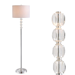 Aubrey 59.5" Crystal / Metal LED Floor Lamp - JONATHAN Y