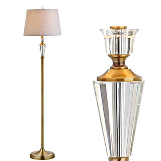 Harper 61" Crystal / Metal LED Floor Lamp - JONATHAN Y