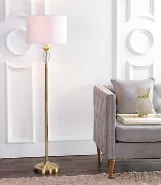 Evelyn 60" Crystal / Metal LED Floor Lamp - JONATHAN Y