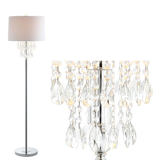 Abigail 61" Crystal / Metal LED Floor Lamp - JONATHAN Y