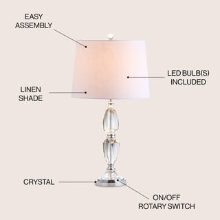 Graham 27" Crystal LED Table Lamp - JONATHAN Y