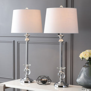 Elizabeth 33" Crystal/Metal LED Table Lamp - JONATHAN Y
