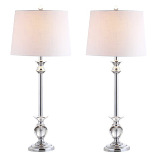 Elizabeth 33" Crystal/Metal LED Table Lamp - JONATHAN Y