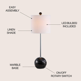 Alexa 31.5" Marble Sphere LED Table Lamp - JONATHAN Y