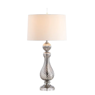 Murano 32" Swirled Crystal/Glass LED Table Lamp - JONATHAN Y