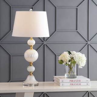 Maddie 30" Glass/Crystal LED Table Lamp - JONATHAN Y