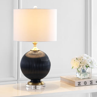 Lucette 26.5" Glass/Crystal LED Table Lamp - JONATHAN Y