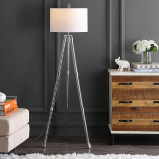 Arliss 60" Surveyor's Tripod Metal/Crystal LED Floor Lamp - JONATHAN Y