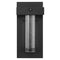 Horizone 5.5" Minimalist Industrial Iron/Glass Seeded Glass with Dusk-to-Dawn Sensor Integrated LED Outdoor Sconce