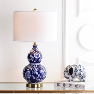 Lee 27" Ceramic Chinoiserie LED Table Lamp - JONATHAN Y
