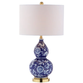 Lee 27" Ceramic Chinoiserie LED Table Lamp - JONATHAN Y