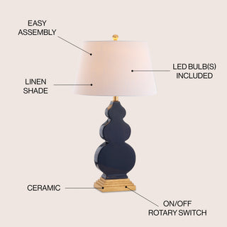 Carter 29" Ceramic/Resin LED Table Lamp - JONATHAN Y