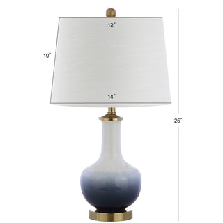 Gradient 25" Ceramic/Brass LED Table Lamp - JONATHAN Y