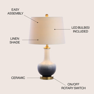 Gradient 25" Ceramic/Brass LED Table Lamp - JONATHAN Y