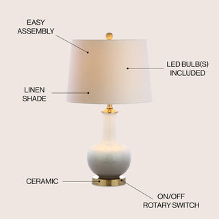 Gradient 25" Ceramic/Brass LED Table Lamp - JONATHAN Y