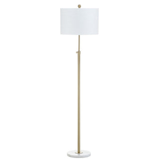 June 65" Adjustable Metal/Marble LED Floor Lamp - JONATHAN Y
