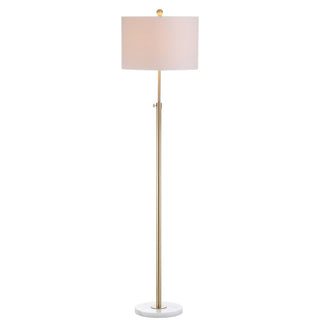June 65" Adjustable Metal/Marble LED Floor Lamp - JONATHAN Y