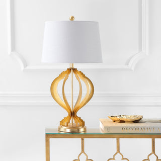 Sebastian 28.5" Metal Trellis LED Table Lamp - JONATHAN Y