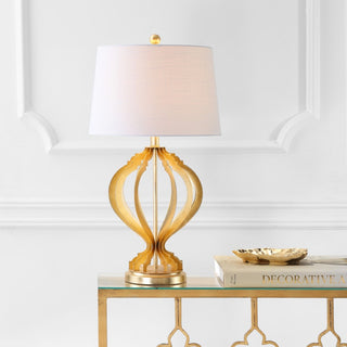 Sebastian 28.5" Metal Trellis LED Table Lamp - JONATHAN Y