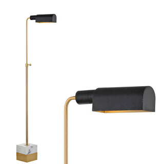 Iva 56.5" Adjustable Brass Library LED Floor Lamp - JONATHAN Y