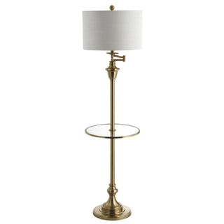 Cora 60" Metal/Glass LED Side Table and Floor Lamp - JONATHAN Y