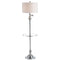 Cora 60" Metal/Glass LED Side Table and Floor Lamp