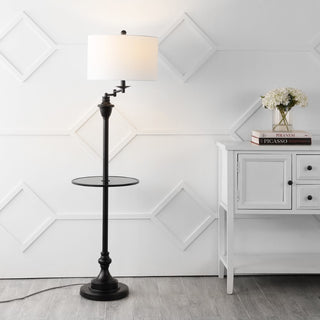 Cora 60" Metal/Glass LED Side Table and Floor Lamp - JONATHAN Y