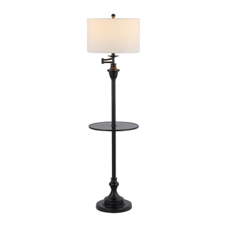 Cora 60" Metal/Glass LED Side Table and Floor Lamp - JONATHAN Y