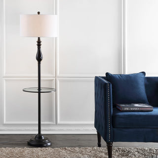 Laine 60" Metal/Glass LED Side Table and Floor Lamp - JONATHAN Y