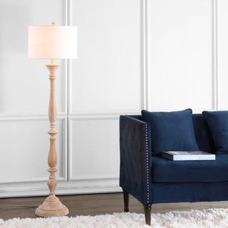 Trisha 61.5" Resin Spindle LED Floor Lamp - JONATHAN Y