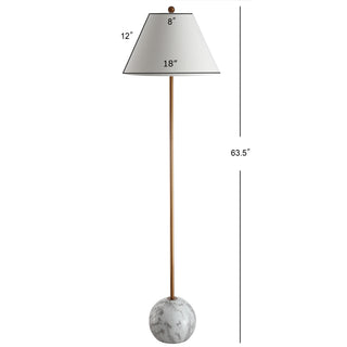 Miami 63.5" Minimalist Resin/Metal LED Floor Lampite - JONATHAN Y