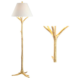 Arbor 63.5" Faux Bois Resin LED Floor Lamp - JONATHAN Y