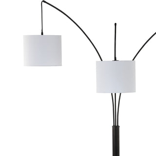 Barrie 78.5"  Mid-Century Modern Head-Adjustable Iron LED Arc Floor Lamp - JONATHAN Y